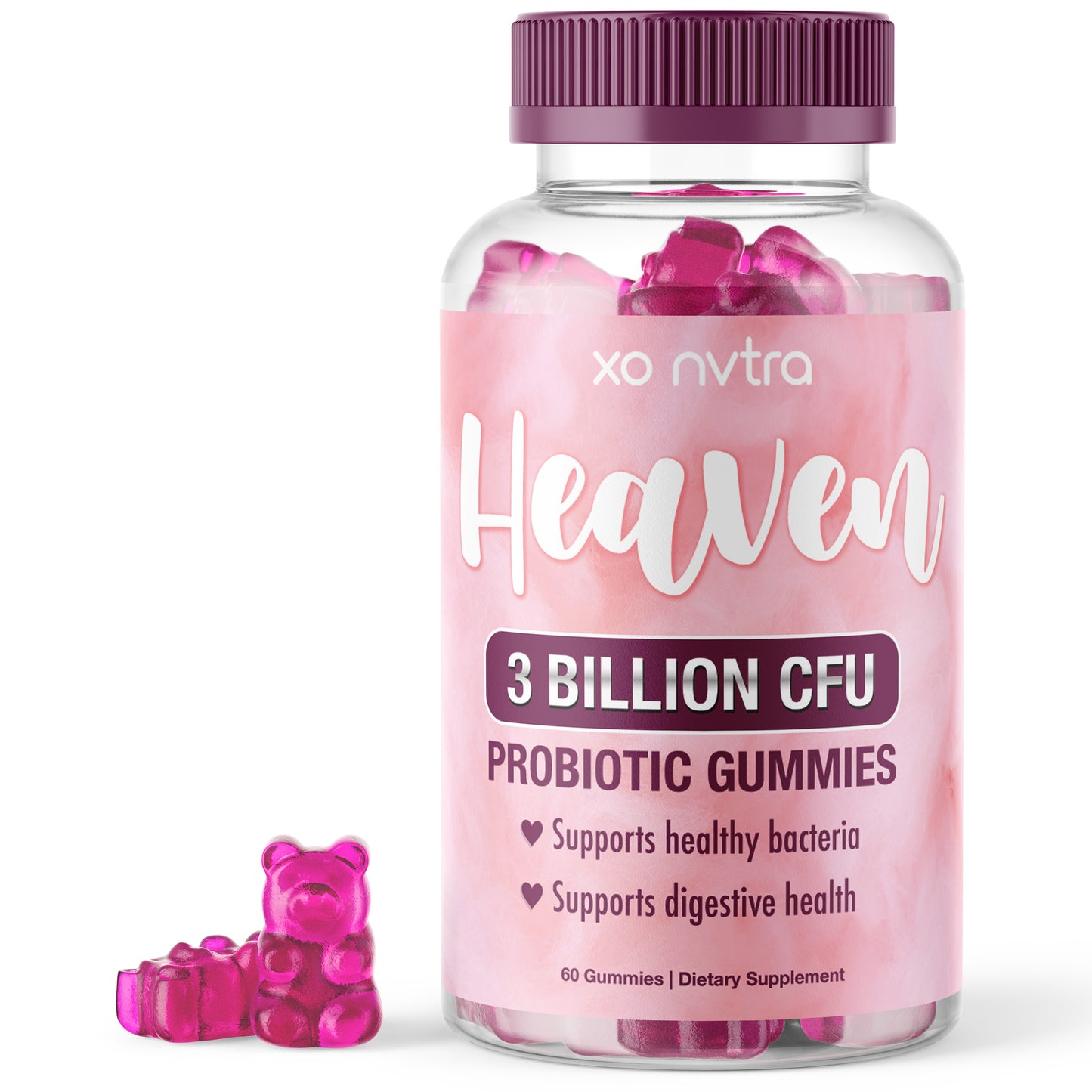 (2 Pack) HEAVEN Women's 3 Billion CFU Probiotic Gummies