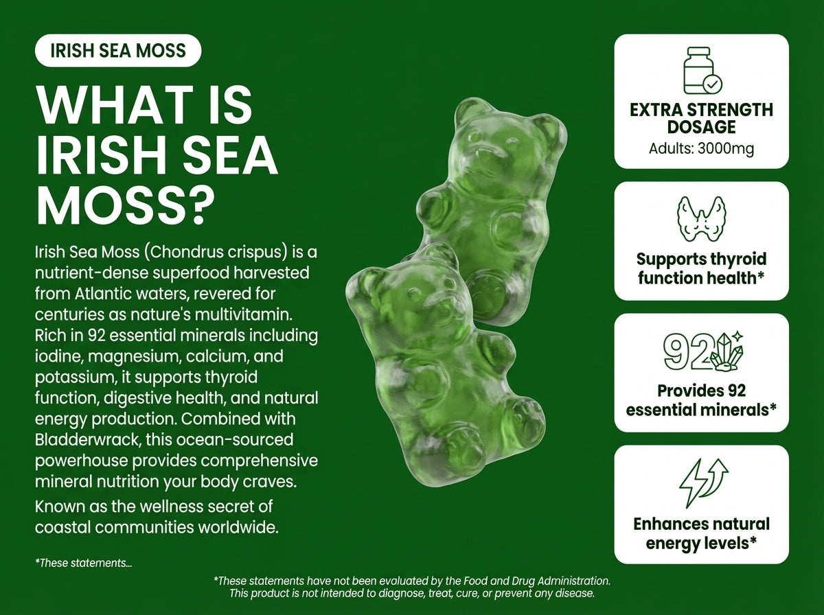 Super Mos SUPER MOSS Irish Sea Moss + Bladderwrack Gummies – xo nvtra