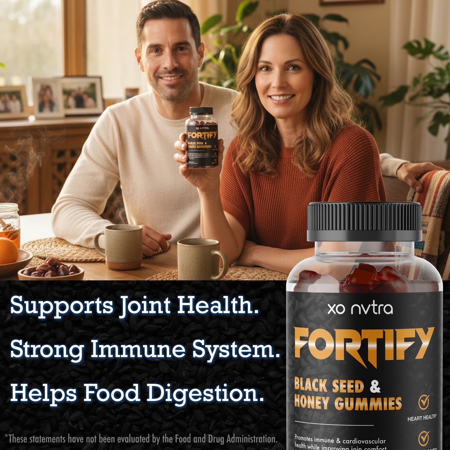 (3 Pack) FORTIFY Black Seed Oil + Honey Gummies
