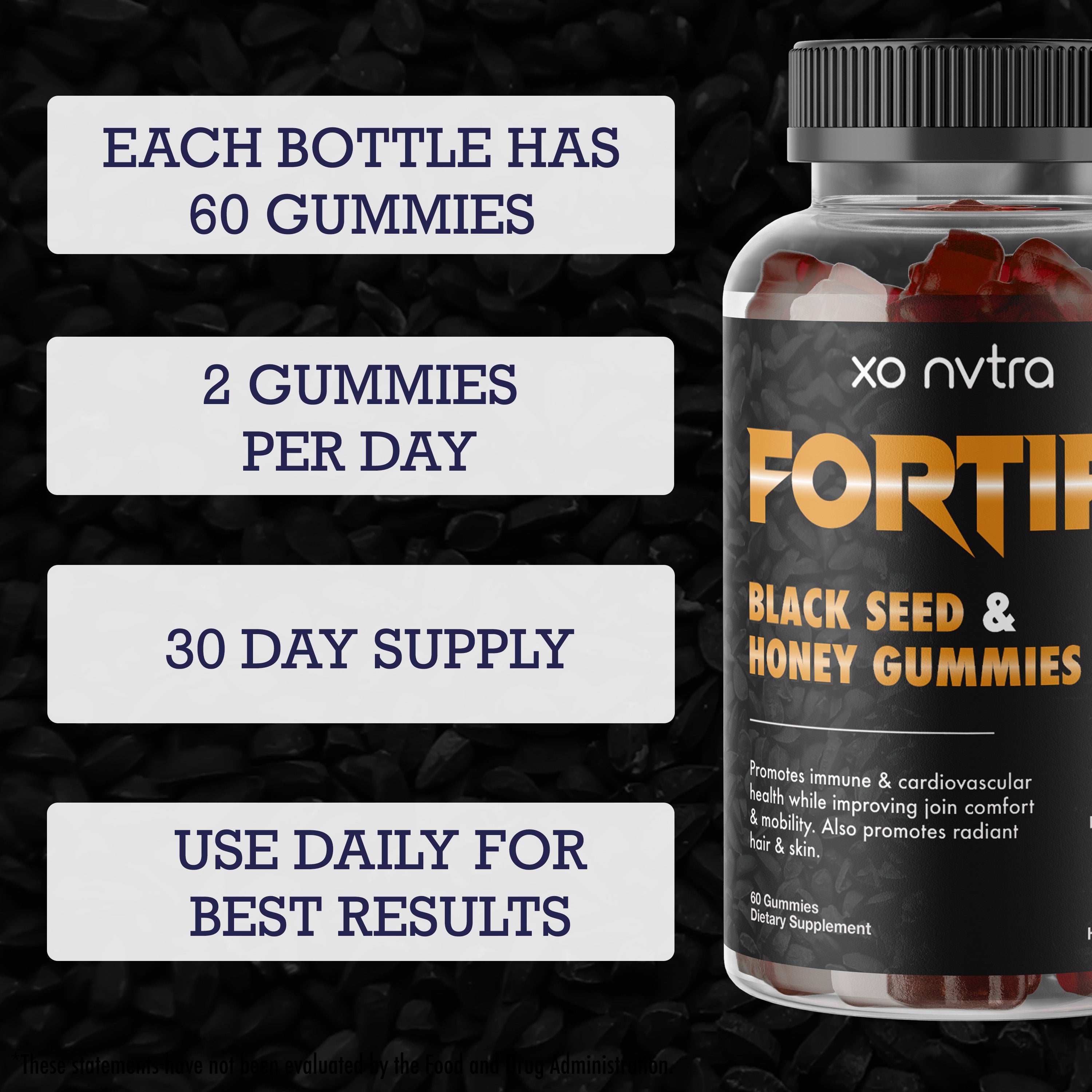 FORTIFY Black Seed Oil + Honey Gummies