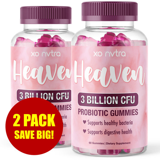 (2 Pack) HEAVEN Women's 3 Billion CFU Probiotic Gummies