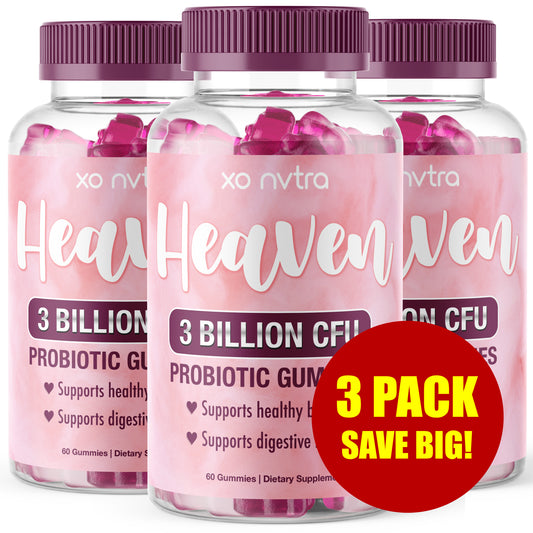 (3 Pack) HEAVEN Women's 3 Billion CFU Probiotic Gummies