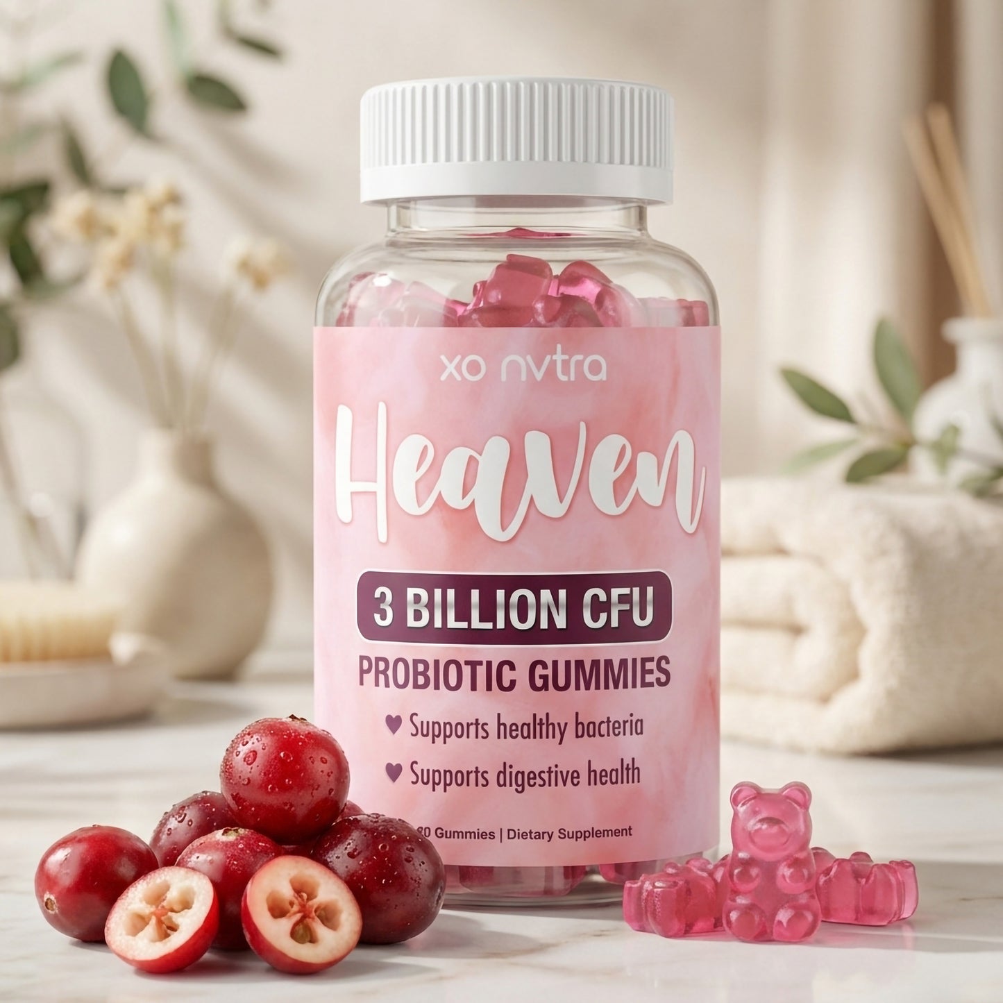 (2 Pack) HEAVEN Women's 3 Billion CFU Probiotic Gummies