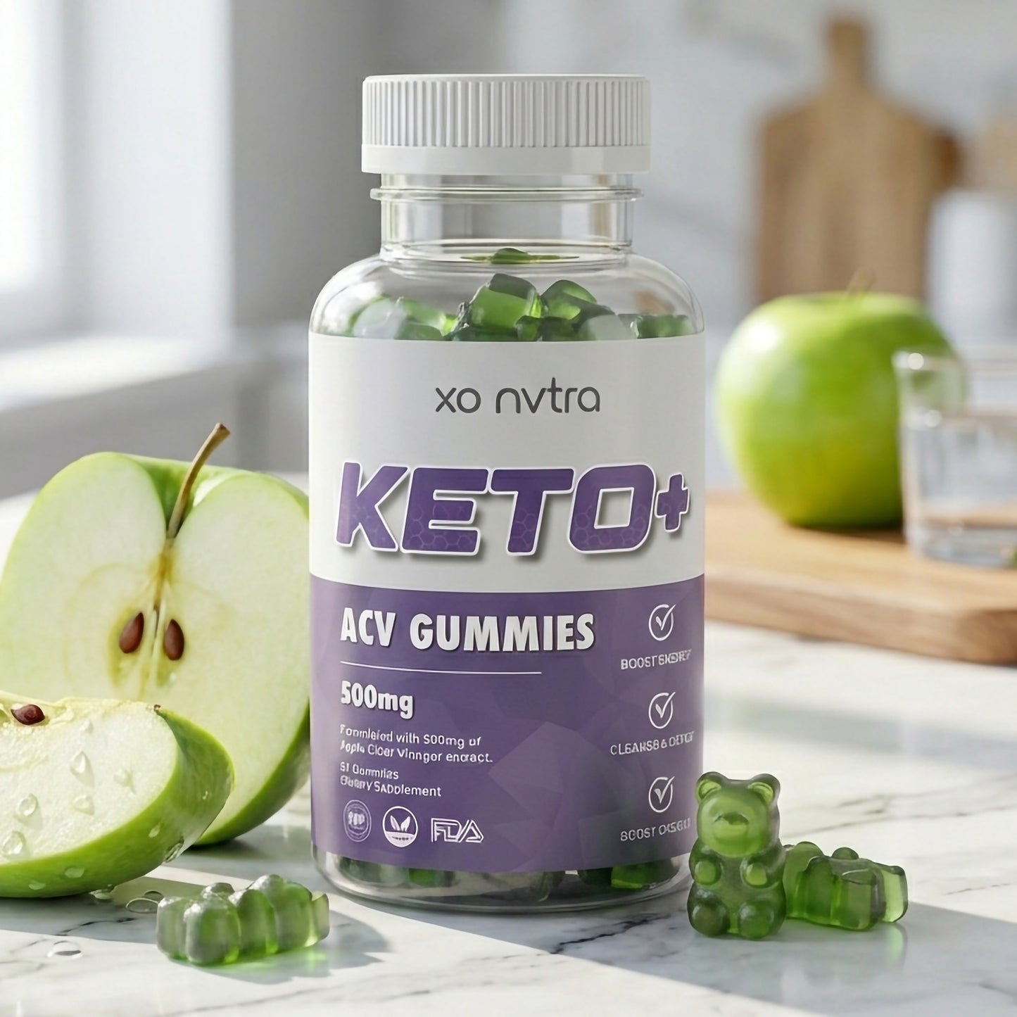 (2 Pack) KETO+ Apple Cider Vinegar Gummies