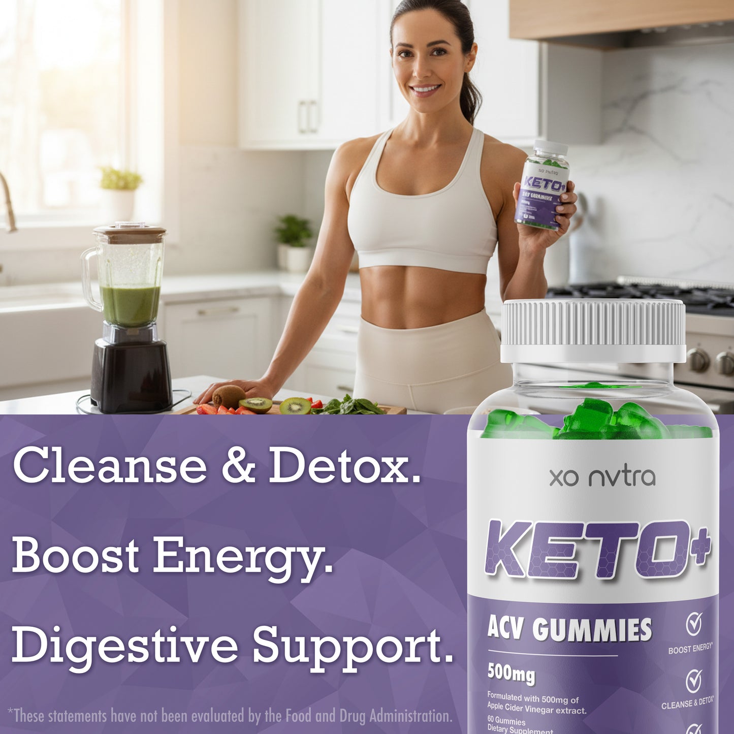 (2 Pack) KETO+ Apple Cider Vinegar Gummies