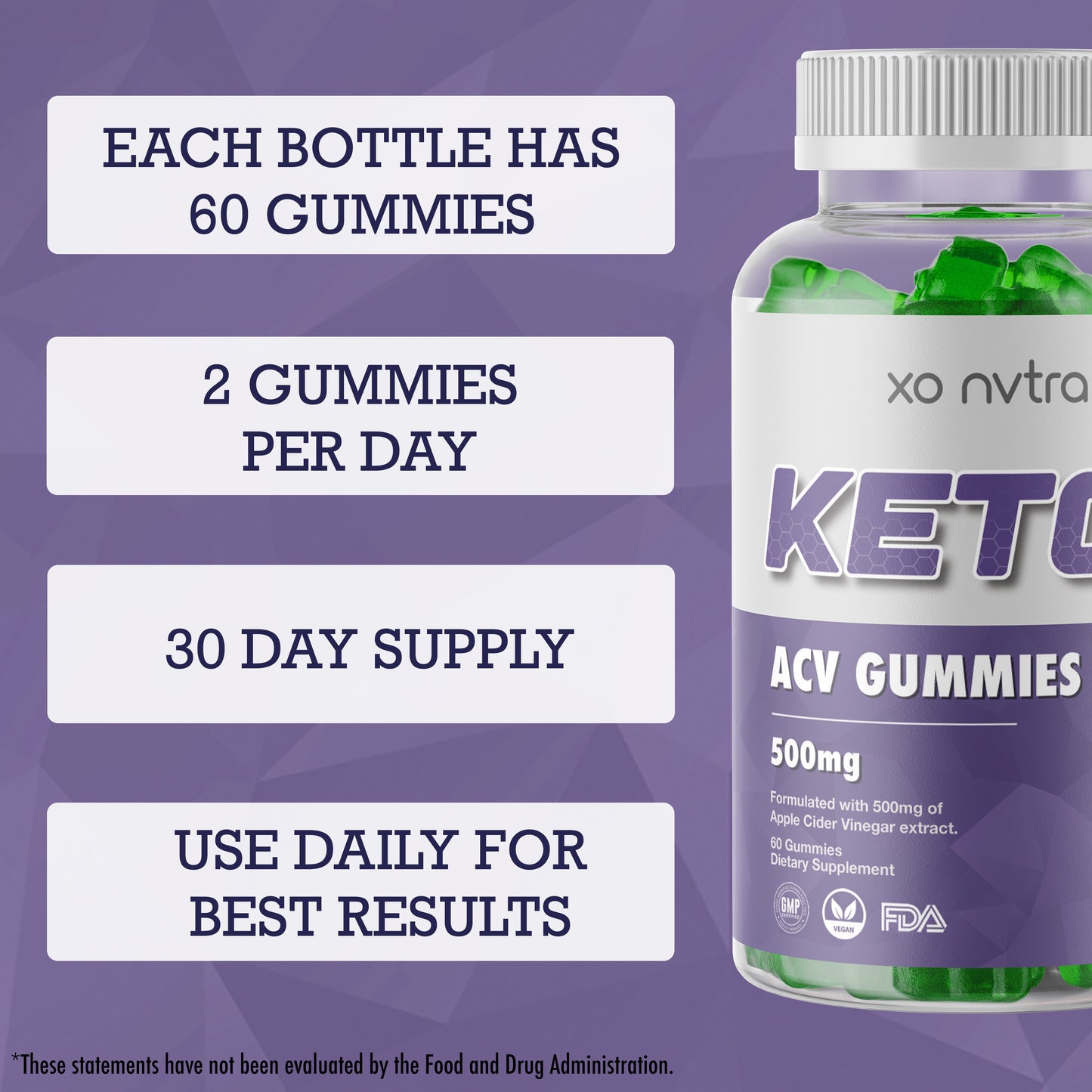 (2 Pack) KETO+ Apple Cider Vinegar Gummies