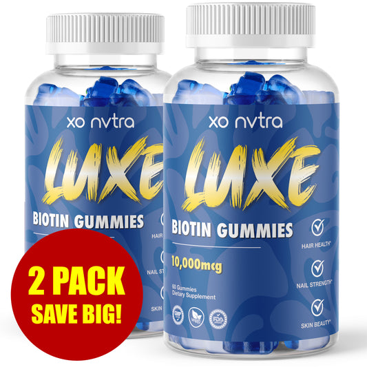(2 Pack) LUXE 10,000mcg Biotin Gummies
