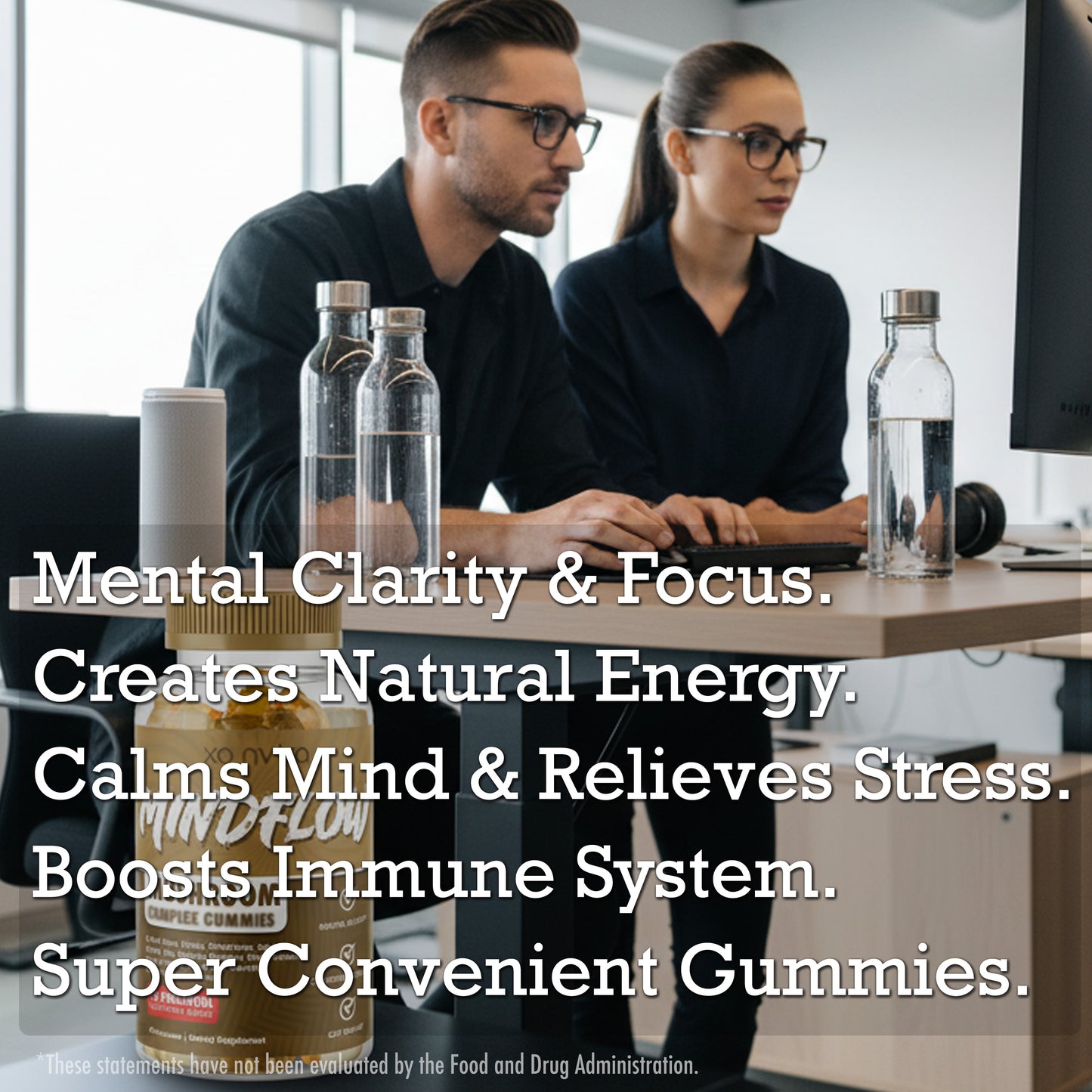 (2 Pack) MINDFLOW 12 Mushroom Complex Gummies