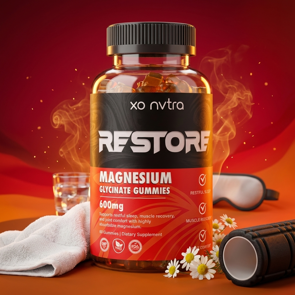 (2 Pack) RESTORE Magnesium Glycinate + CoQ10 Gummies