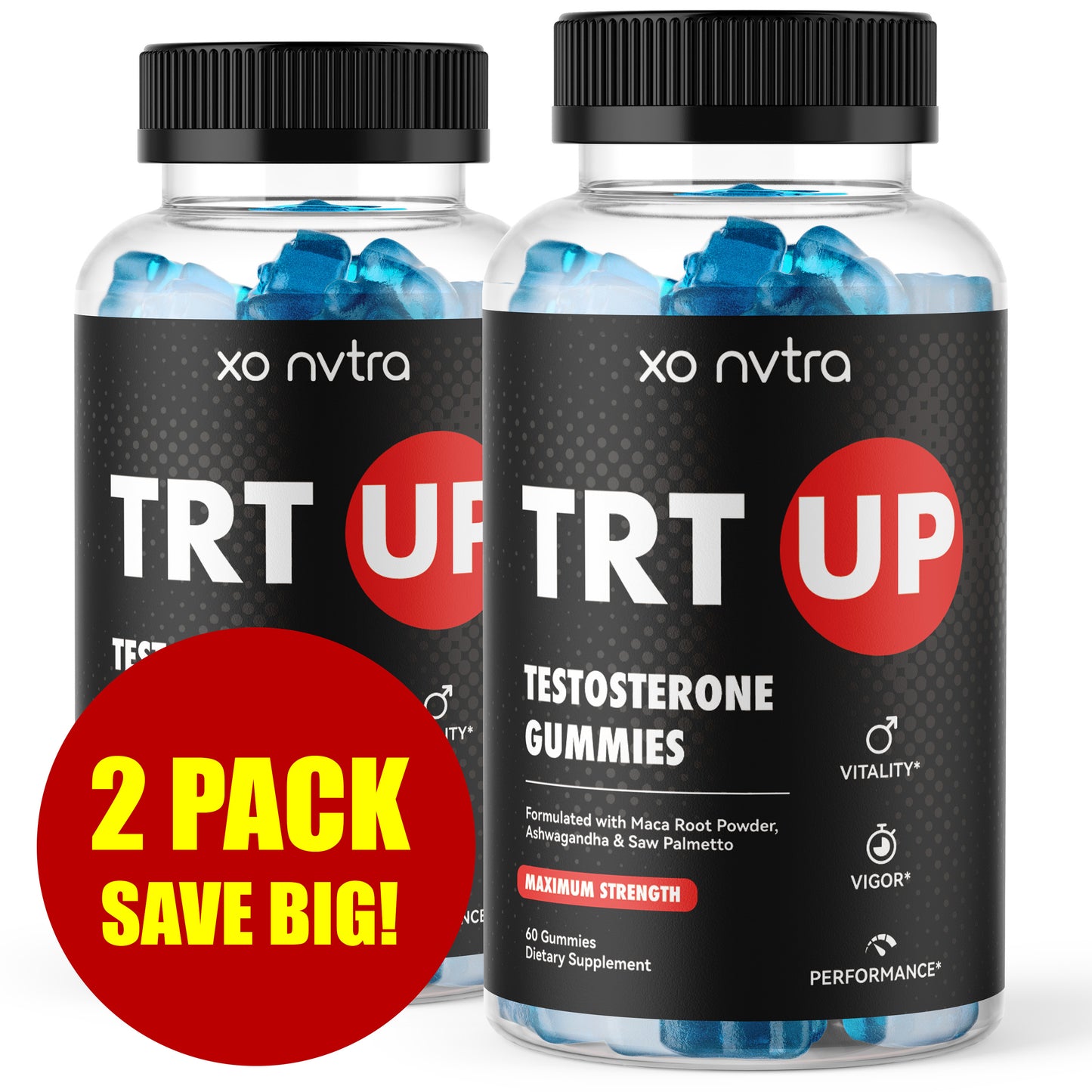 (2 Pack) TRT UP Testosterone Booster Gummies