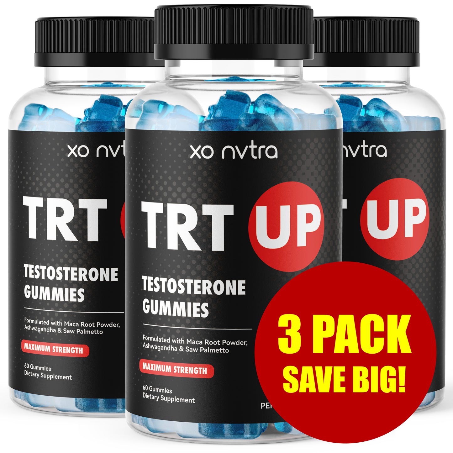 (3 Pack) TRT UP Testosterone Booster Gummies