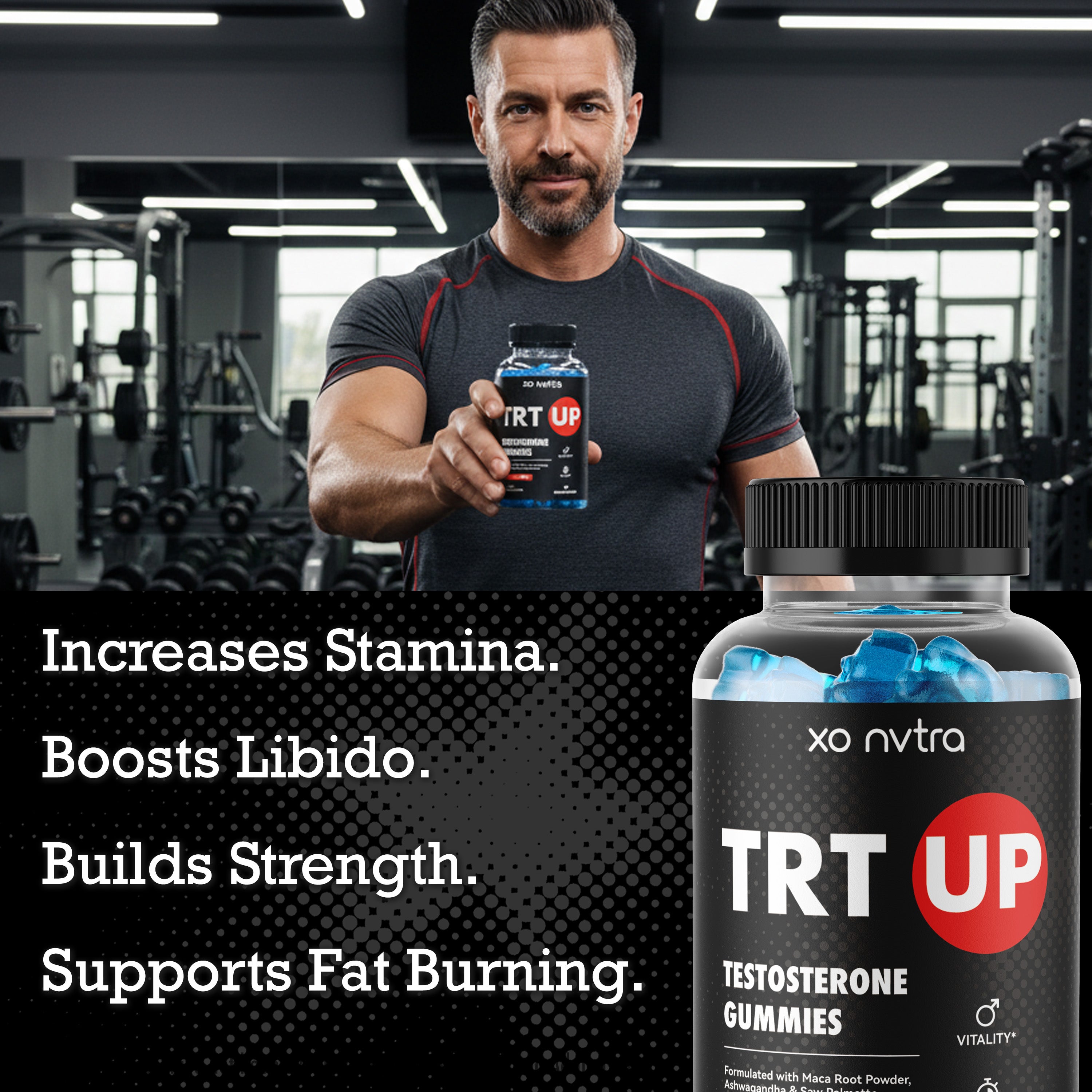 TRT UP Testosterone Booster Gummies