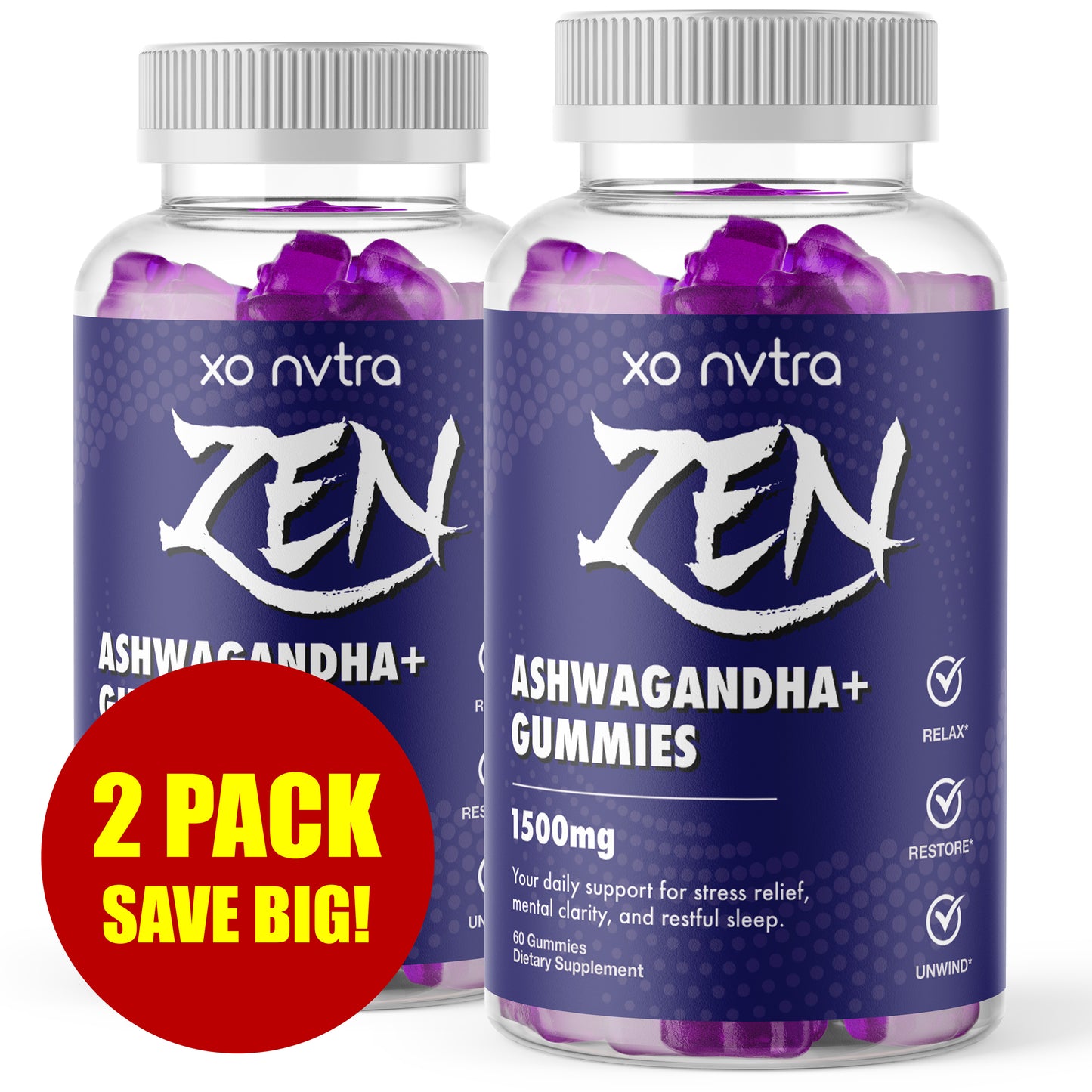 (2 Pack) ZEN Ashwagandha+ Gummies