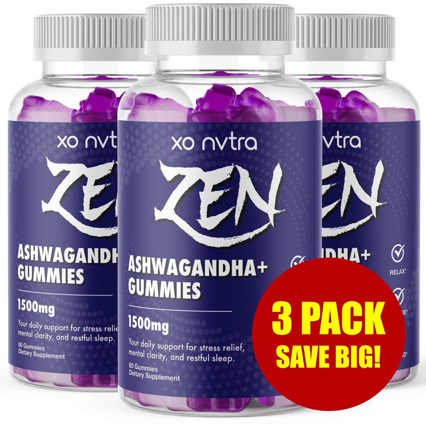 (3 Pack) ZEN Ashwagandha+ Gummies