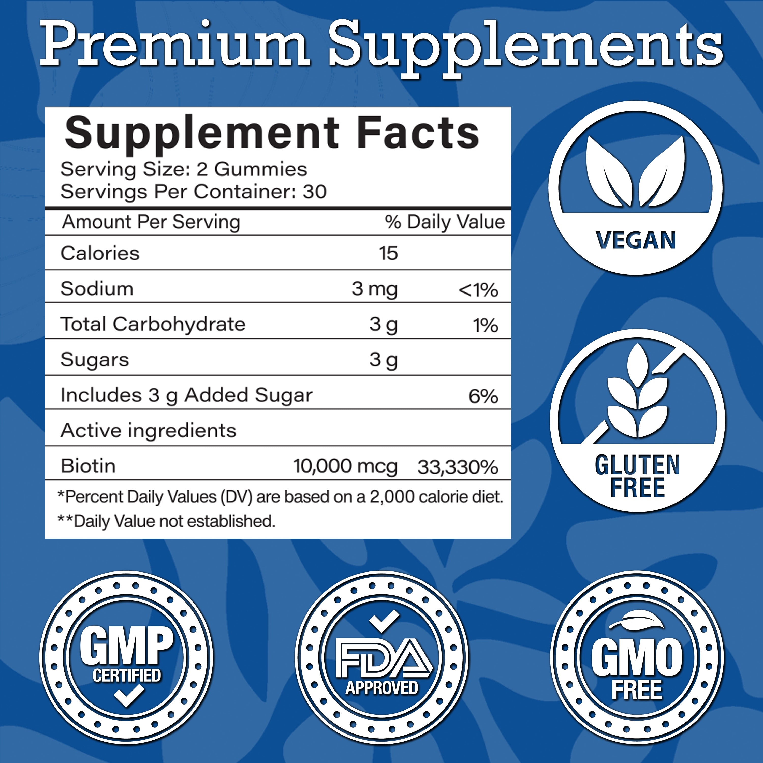 LUXE 10,000mcg Biotin Gummies
