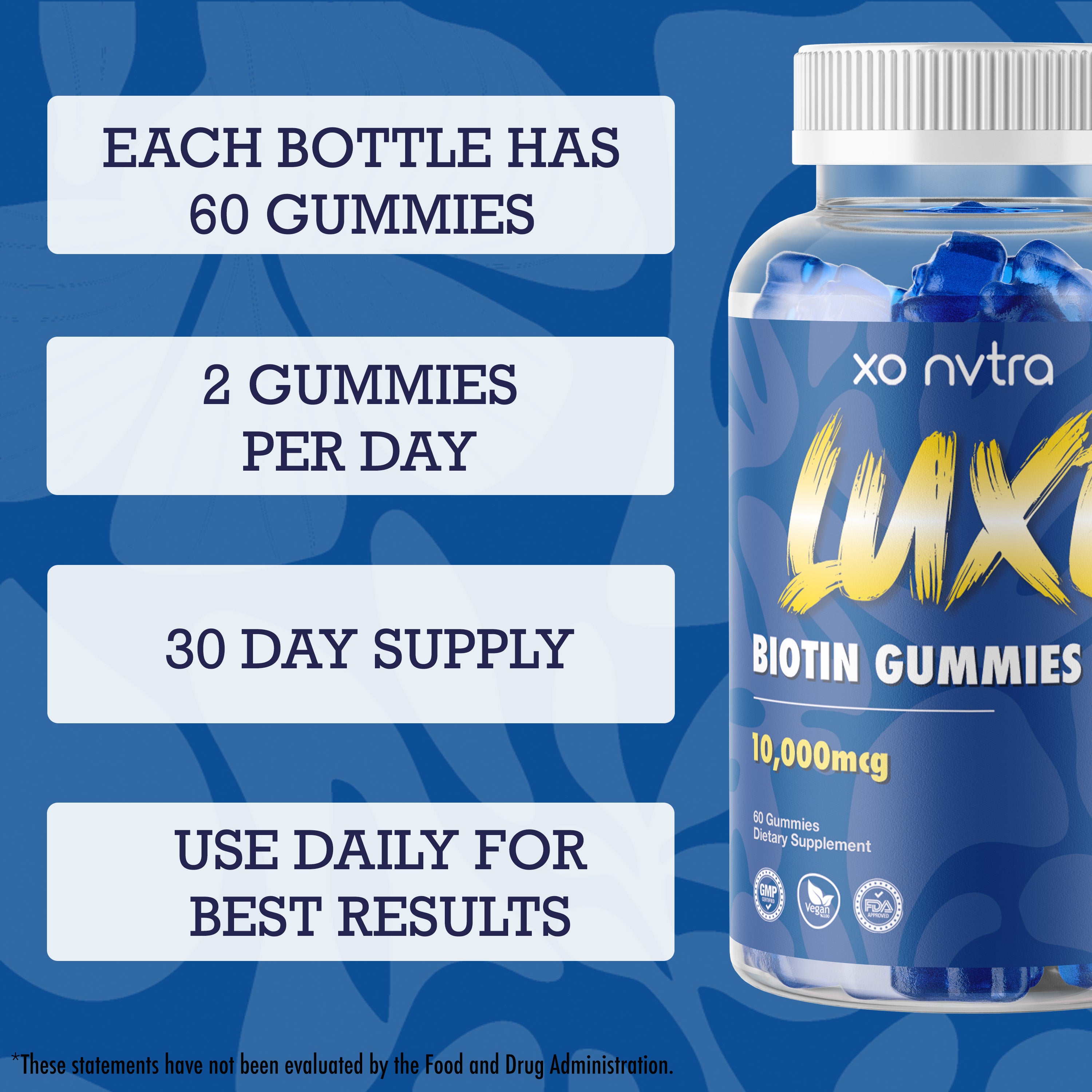 LUXE 10,000mcg Biotin Gummies